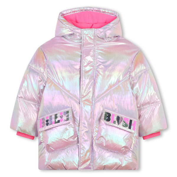 Hooded Puffer Jacket - Pale Pink