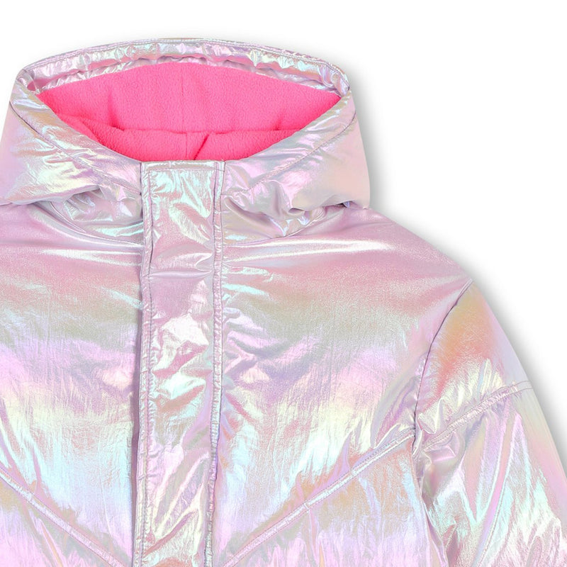 Hooded Puffer Jacket - Pale Pink