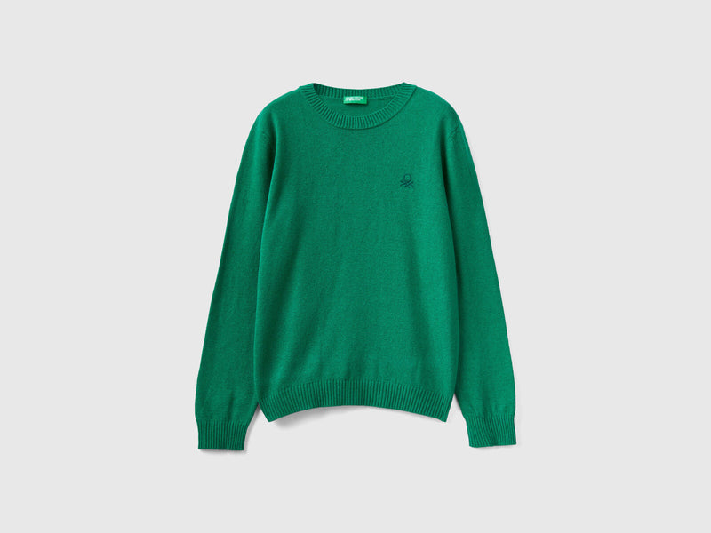 Boys Round Neck Jumper - Green