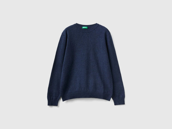 Boys Round Neck Jumper - Navy