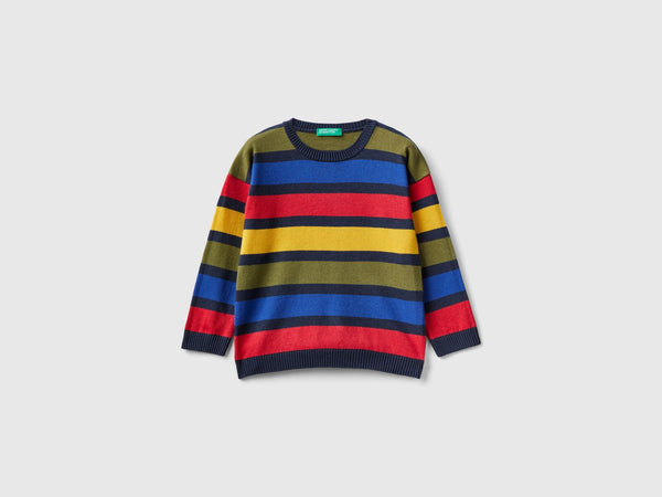 Boys Be Stripes Round Neck Jumper - Stripe