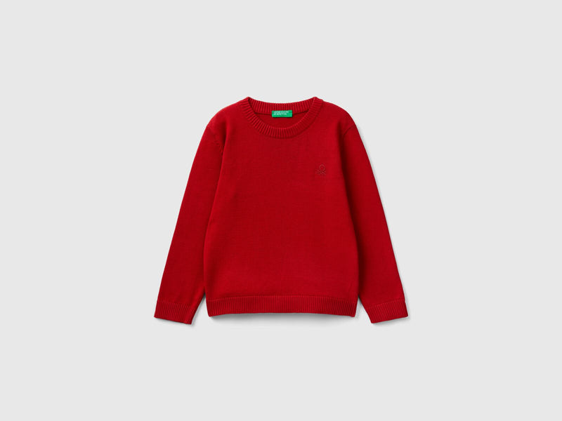 Boys Round Neck Jumper - Red