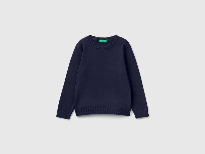 Boys Round Neck Jumper - Navy