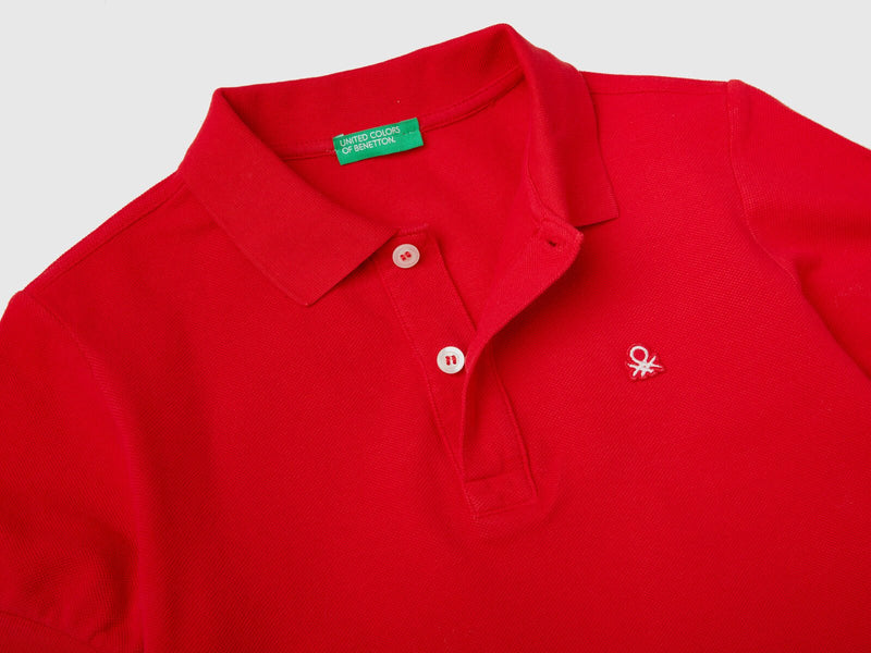 Boys Plain Polo Shirt - Red