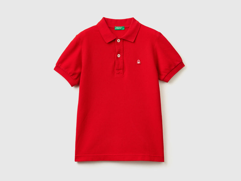 Boys Plain Polo Shirt - Red