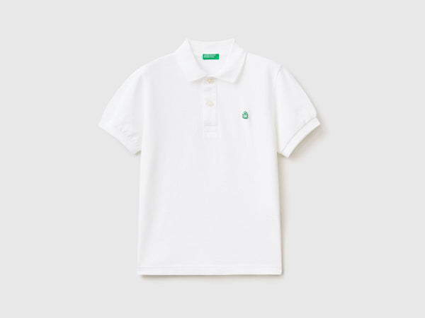 Boys Plain Polo Shirt - White