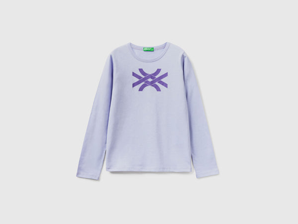 Girls Logo Long Sleeve T-Shirt - Lilac