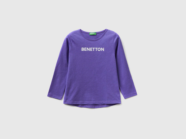 Girls Logo Long Sleeve T-Shirt - Purple