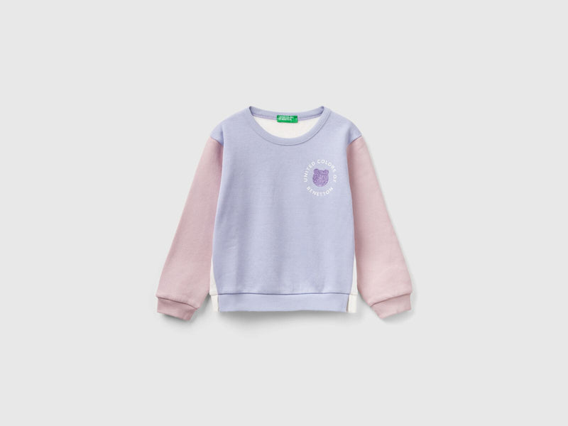 Girls Round Neck Sweatshirt - Lilac