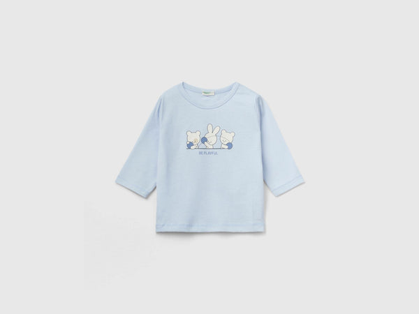 Bunny Long Sleeve T-Shirt - Light Blue