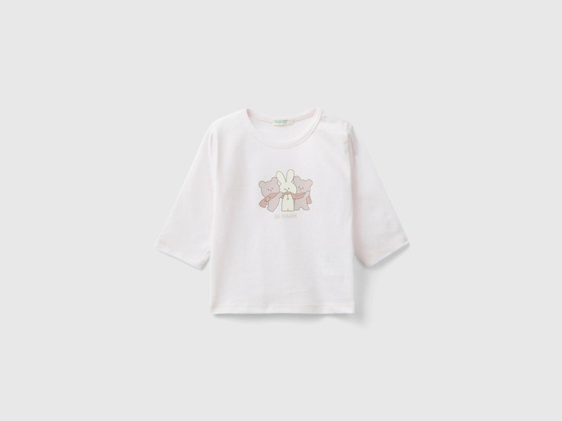 Bunny Long Sleeve T-Shirt - Light Pink