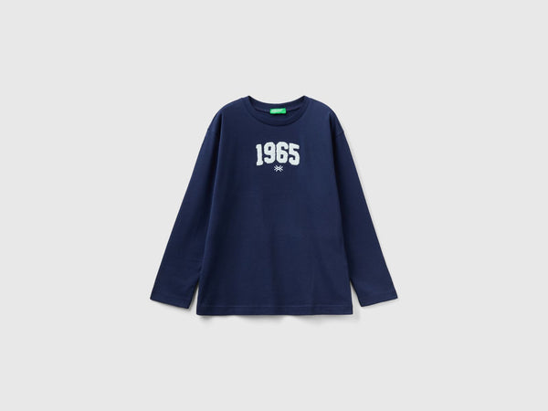 Boys Logo Long Sleeve T-Shirt - Navy