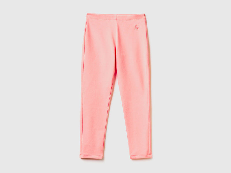 Girls Non Cuff Leggings - Pink