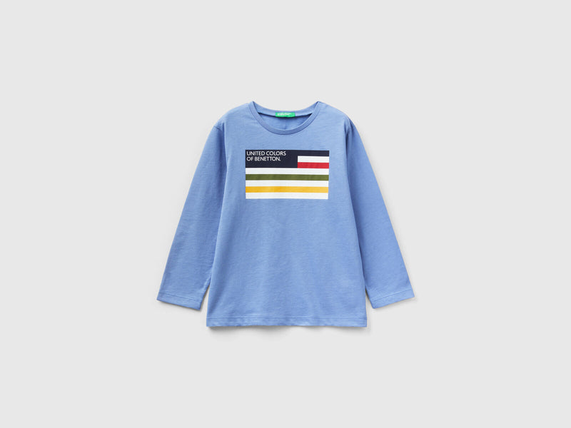 Boys Logo Long Sleeve T-Shirt - Blue