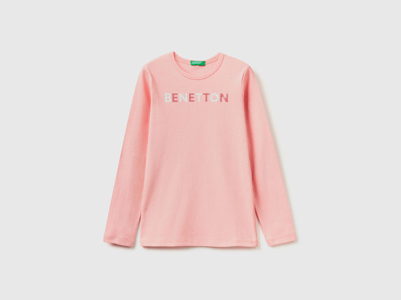 Girls Logo Long Sleeve T-Shirt - Pink