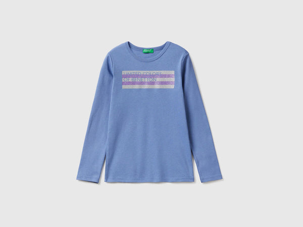 Girls Logo Long Sleeve T-Shirt - Blue