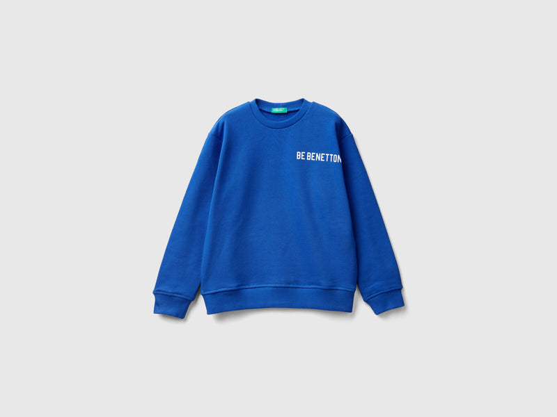 Boys Logo Round Neck Sweater - Royal