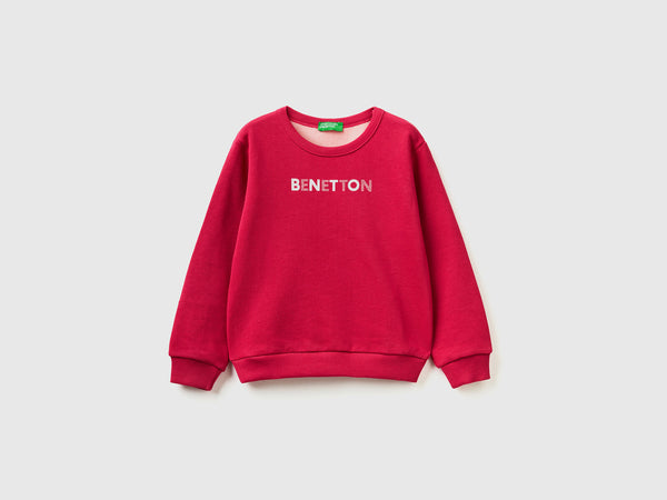 Girls BE Logo Round Neck Sweater - Magenta