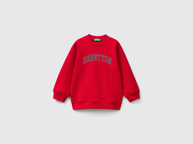 Boys Logo Round Neck Sweater - Red