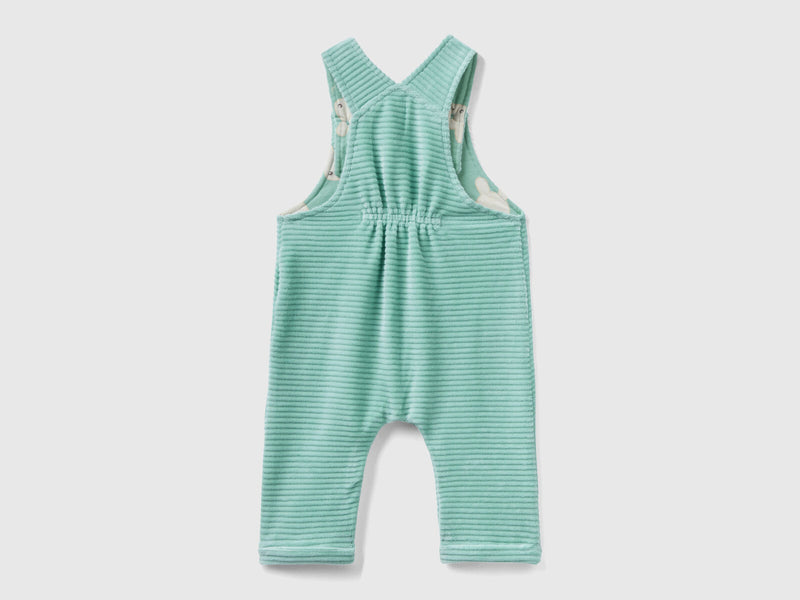 Be Soft Fleece Dungaree - Green