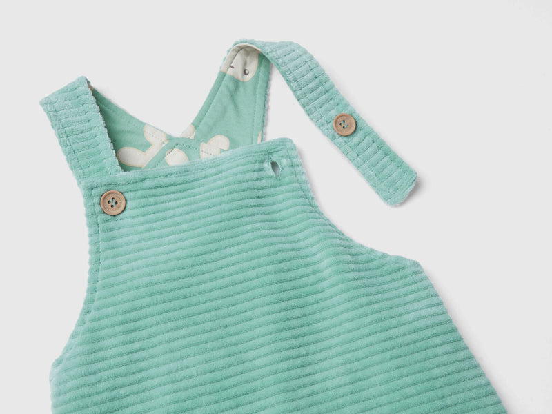 Be Soft Fleece Dungaree - Green