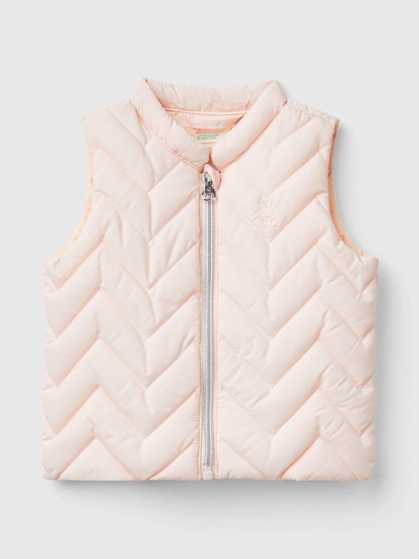 Quilted Gilet - Soft Pink