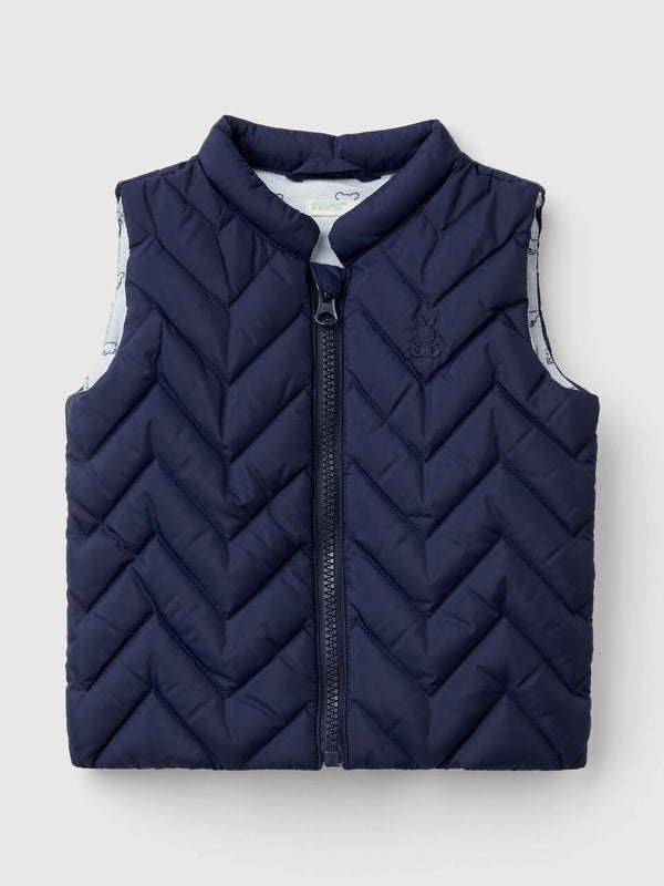 Quilted Gilet - Navy