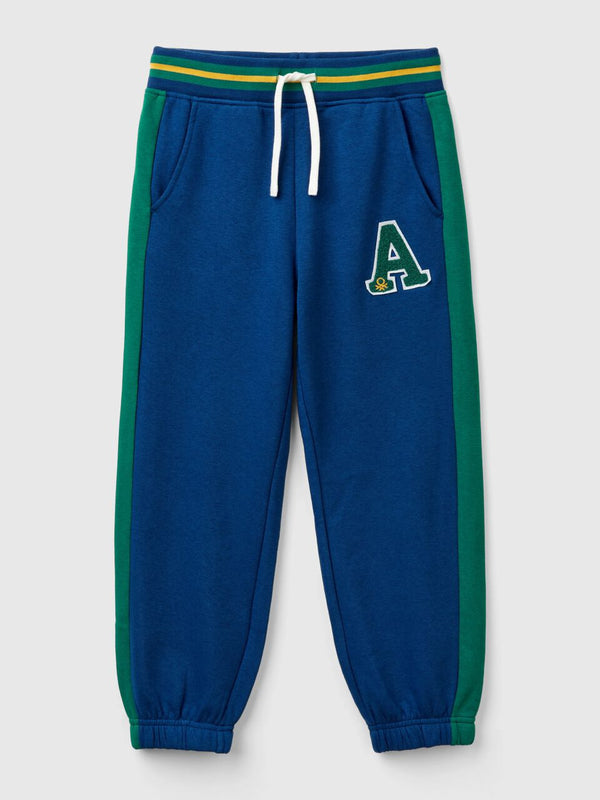 Boys Side Stripe Joggers - Blue