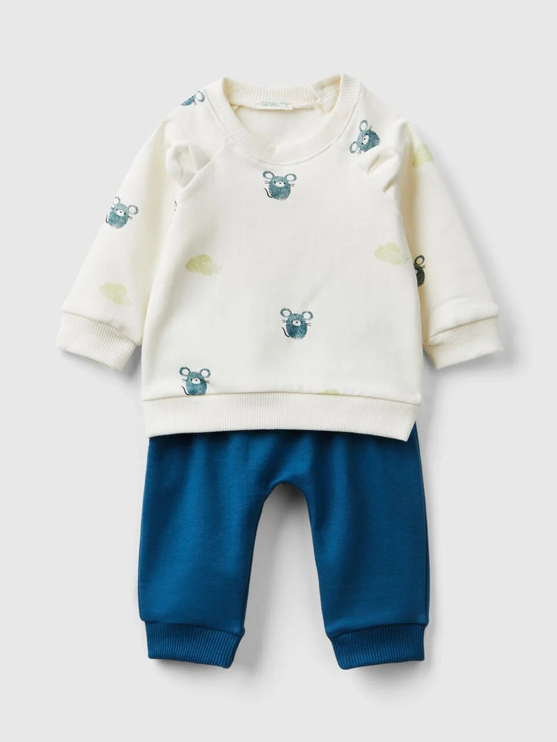 Be Play Unisex Set - Cream/blue