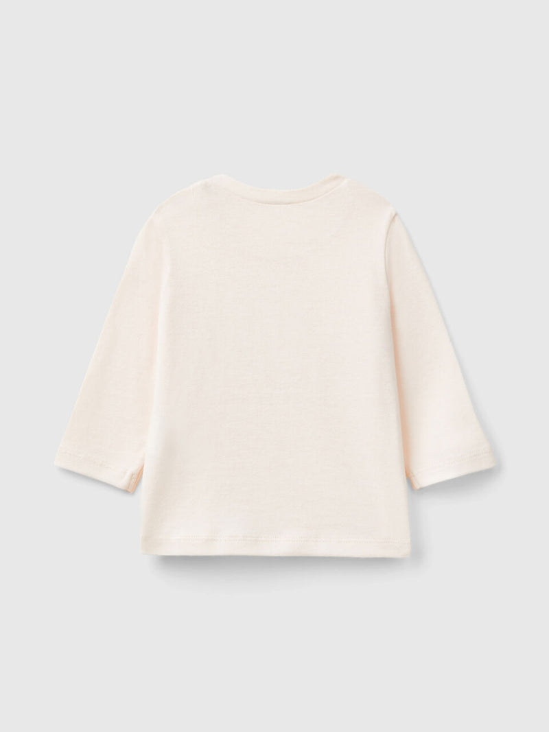 Animal Patch Long Sleeve T-Shirt - Soft Pink