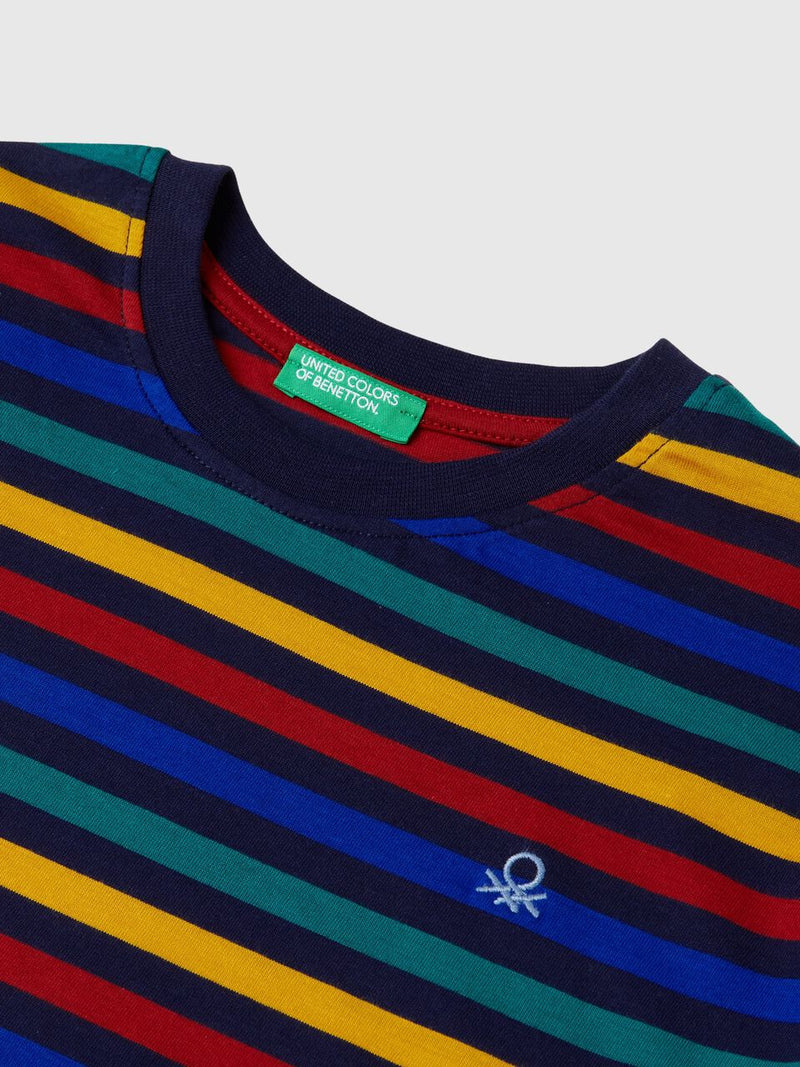 Striped Long Sleeve T-Shirt - Yellow/red/blue