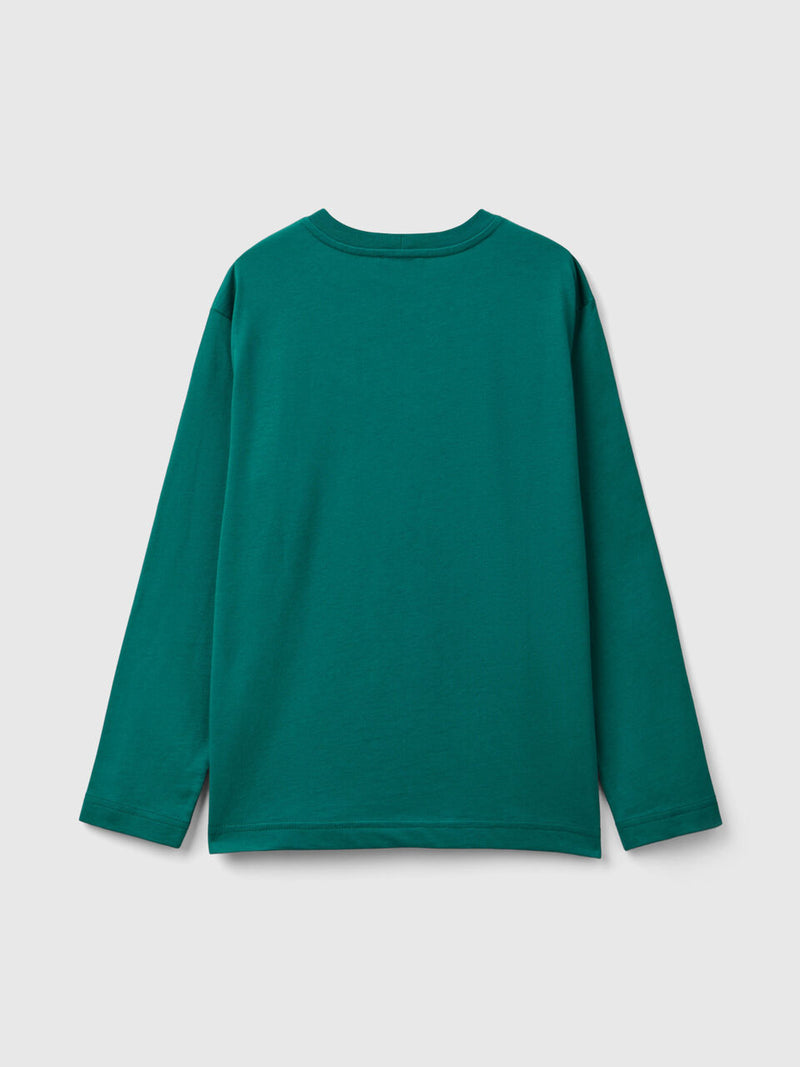 Front Logo Long Sleeve T-Shirt - Dark Green