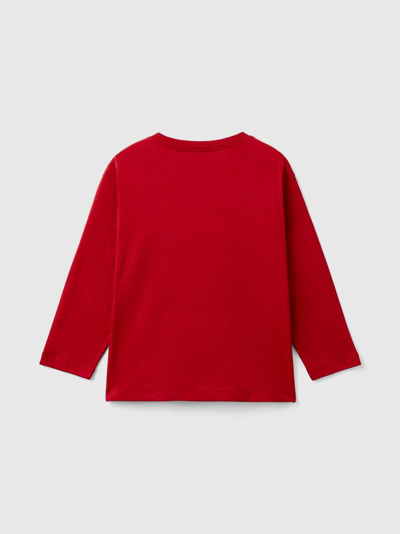 Boys Monkey Long Sleeve T-Shirt - Red