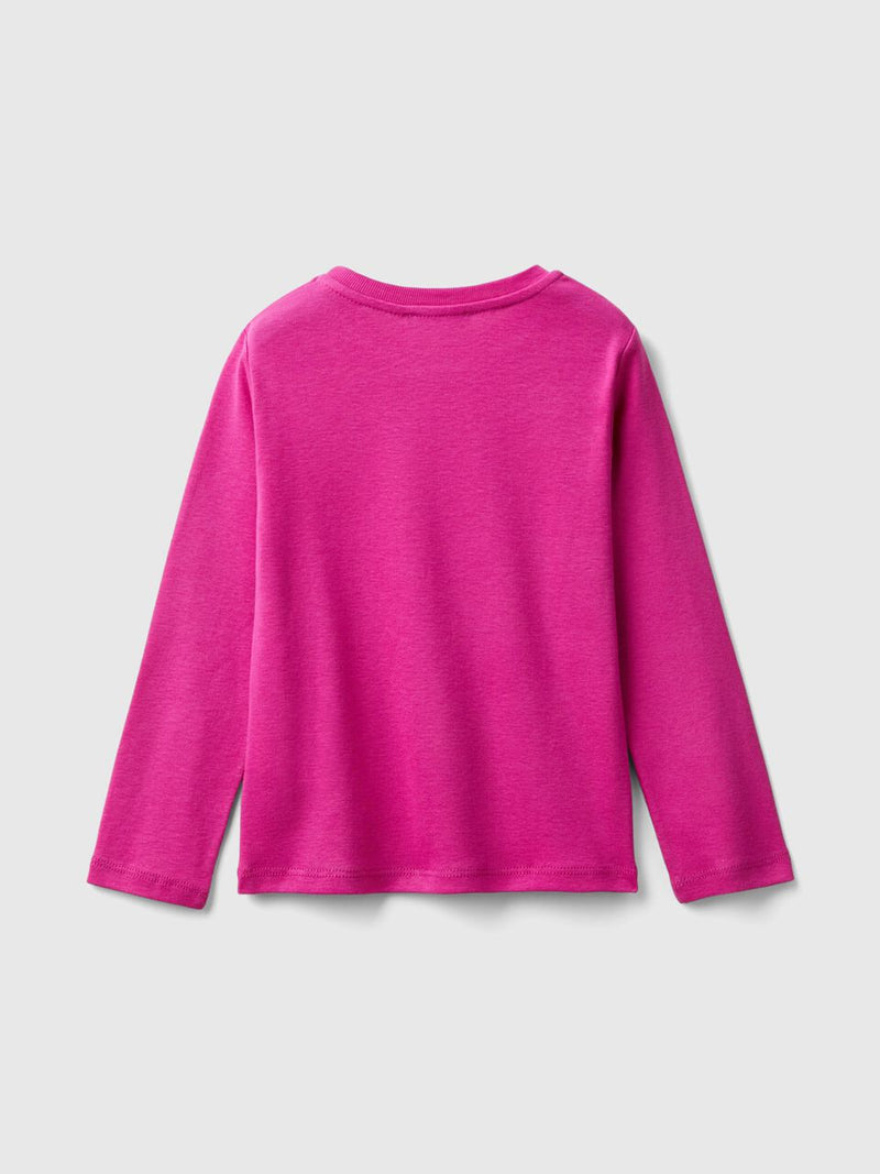 Logo Long Sleeve T-Shirt - Fuchsia