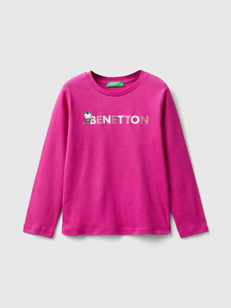 Logo Long Sleeve T-Shirt - Fuchsia