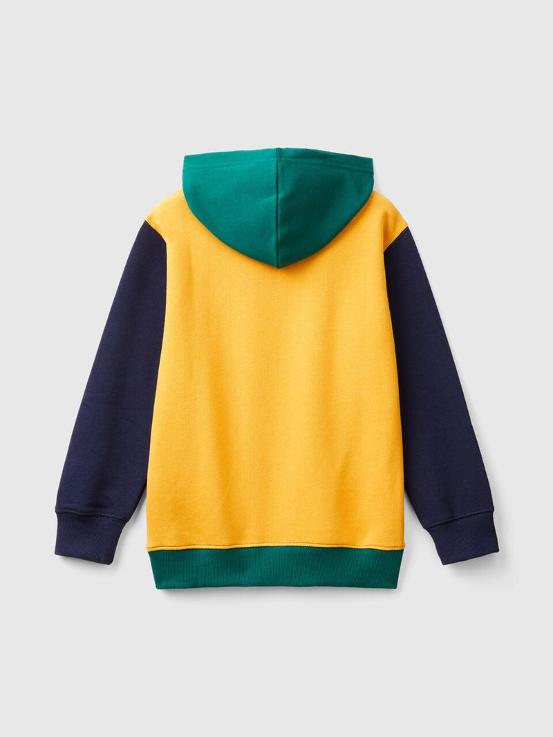 Kangaroo Pocket Logo Hoodie - Gold/green