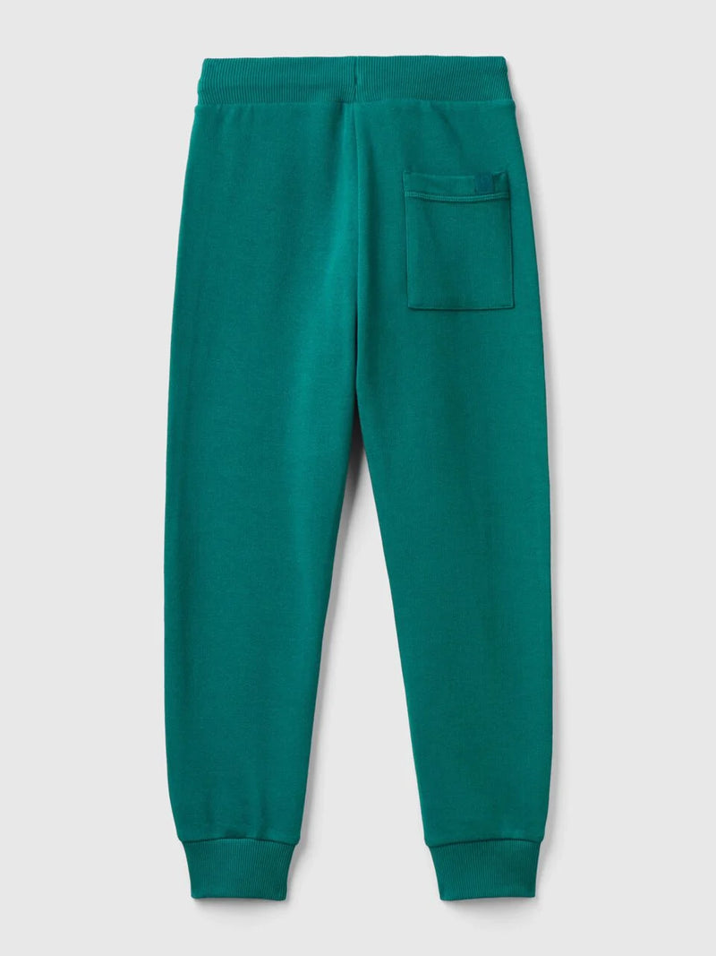 Drawstring Cuffed Joggers - Dark Green