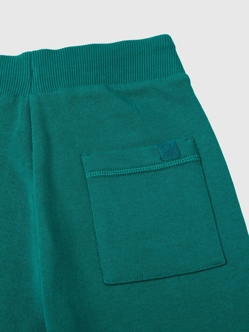 Drawstring Cuffed Joggers - Dark Green