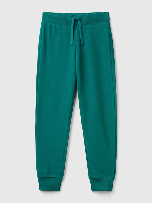 Drawstring Cuffed Joggers - Dark Green