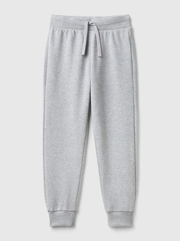 Drawstring Cuffed Joggers - Grey