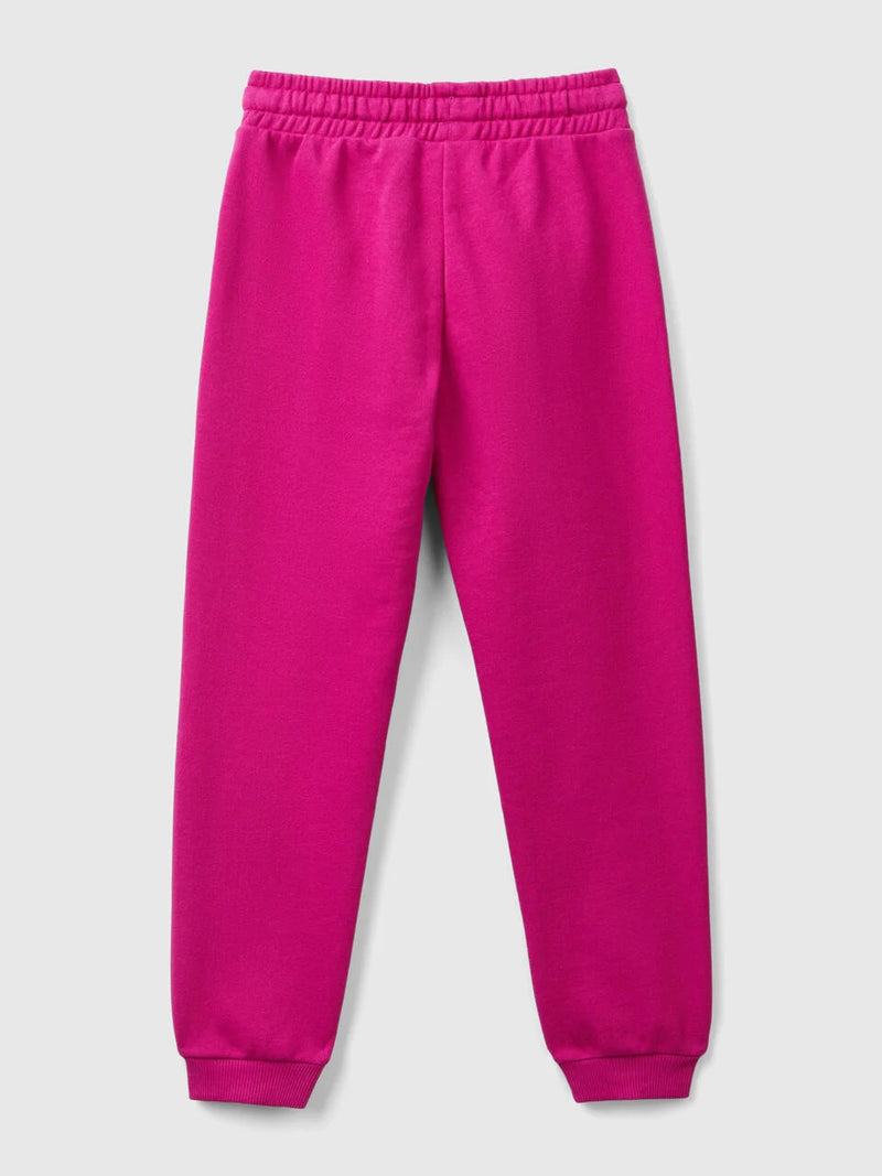 Girls Cuff Joggers - Fuchsia