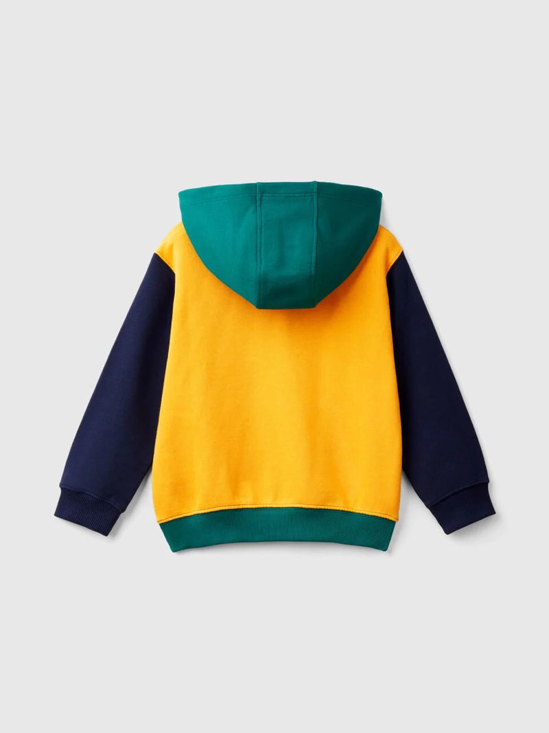 Kangaroo Pocket Hoodie - Gold/green