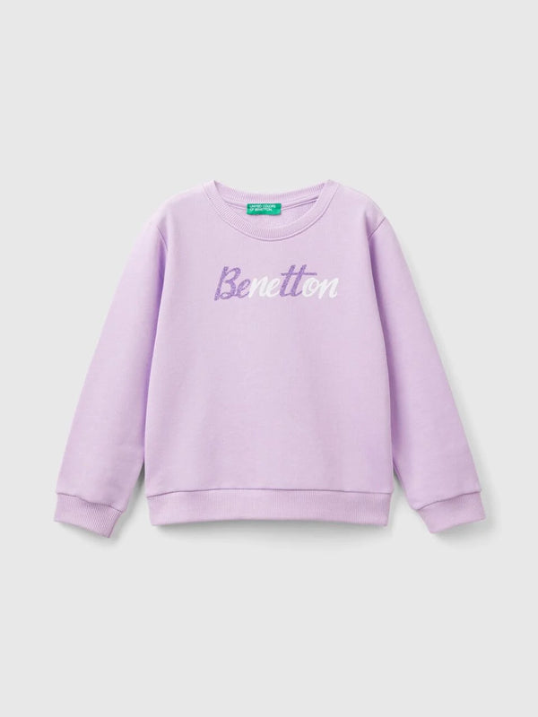 Logo Round Neck Sweatshirt - Lilac