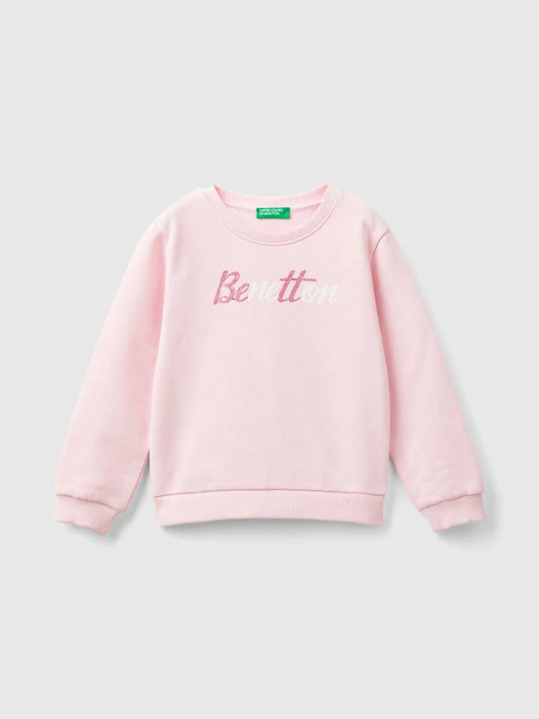 Logo Round Neck Sweatshirt - Pink