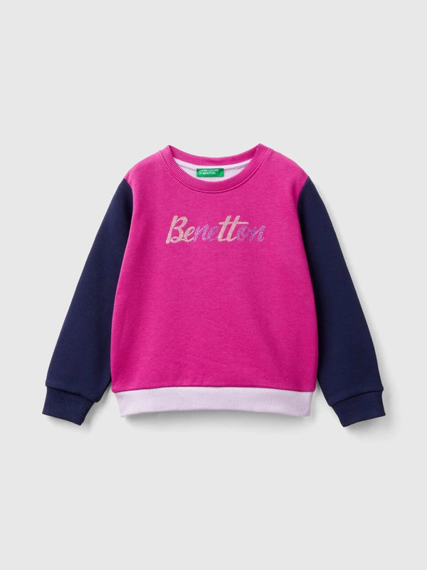 Logo Round Neck Sweatshirt - Fuchsia/pink