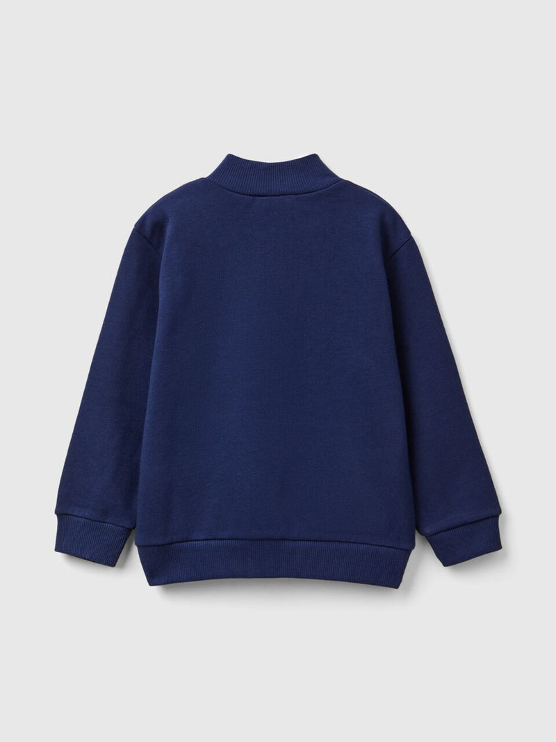 Front Logo Zip Sweatshirt - Navy