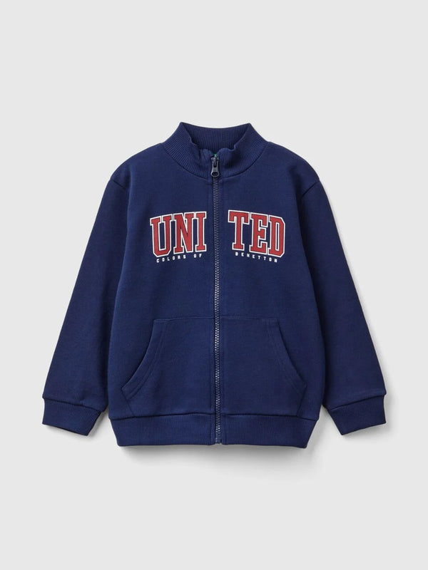 Front Logo Zip Sweatshirt - Navy