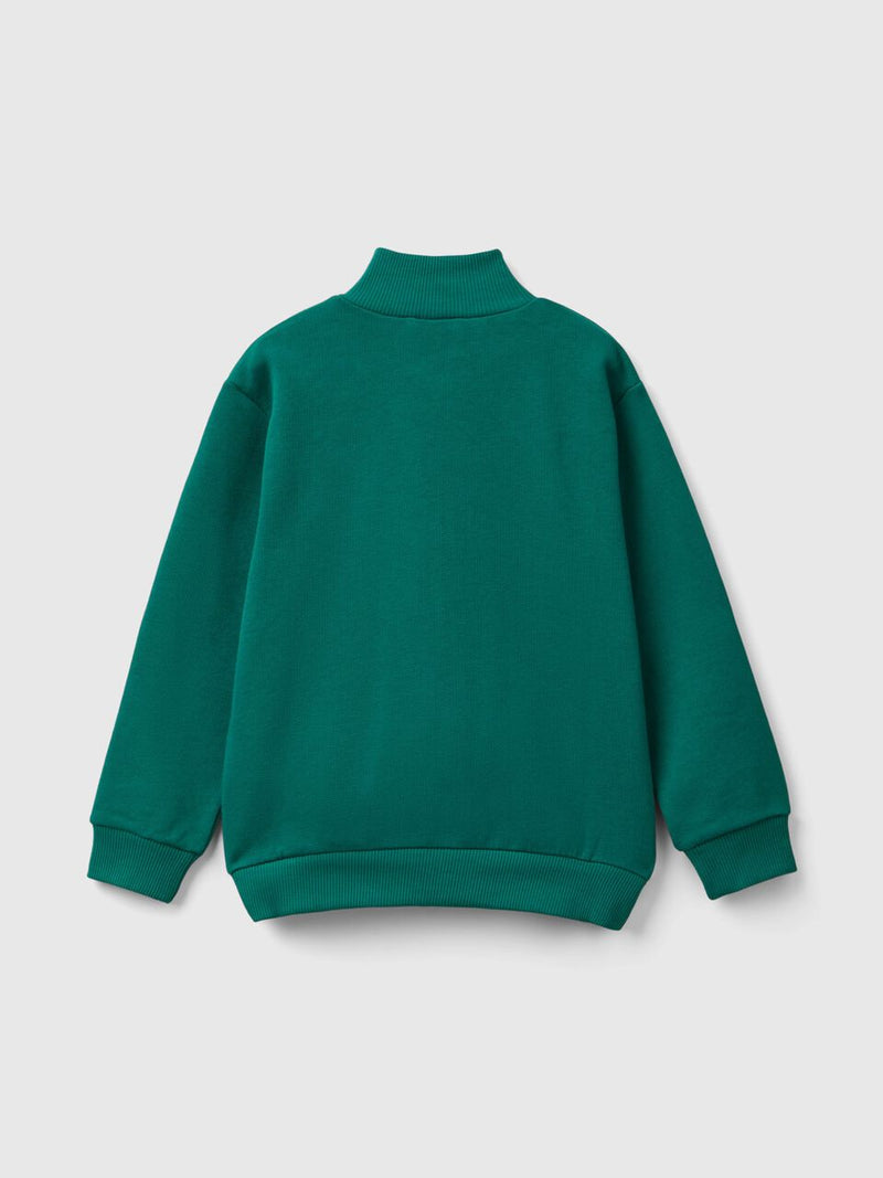 Front Logo Zip Sweatshirt - Dark Green