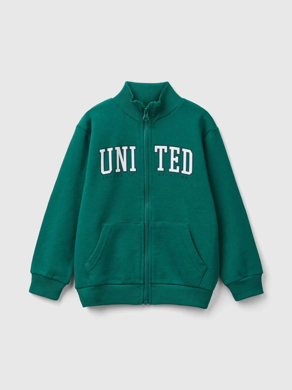 Front Logo Zip Sweatshirt - Dark Green