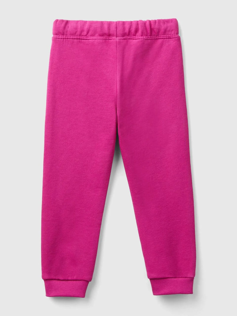 Girls Cuff Joggers - Fuchsia